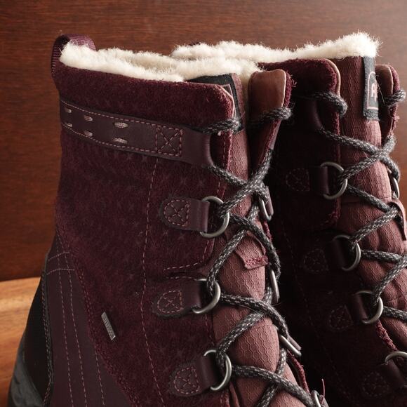 Ahnu Boots Womens SZ 10 Burgundy Twaine Hart Waterproof Hiking Outdoor Gorpcore - Picture 5 of 16